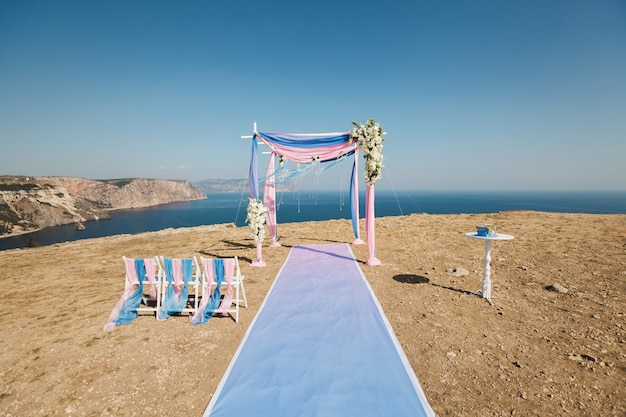 Wedding arch on the mountain