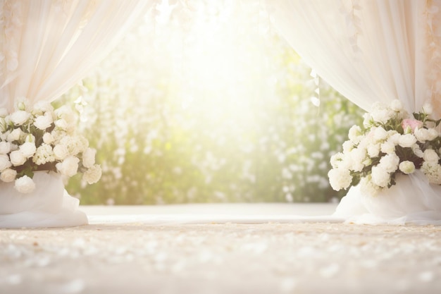 Wedding Arch with Copy Space