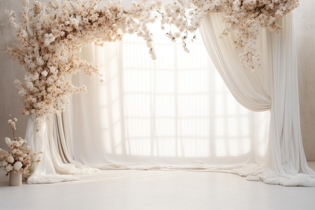 wedding arch with flowers