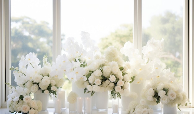 Wedding arch with flowers