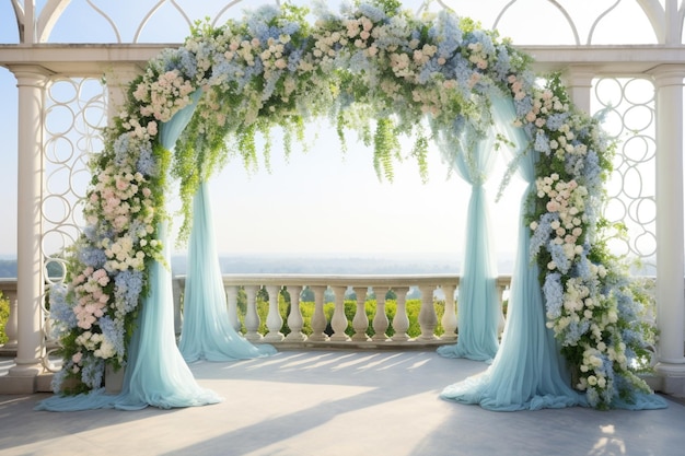 Wedding arch with flowers