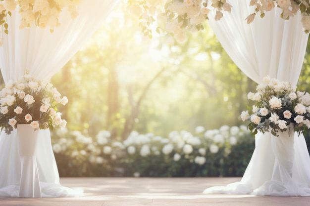 Wedding arch with flowers