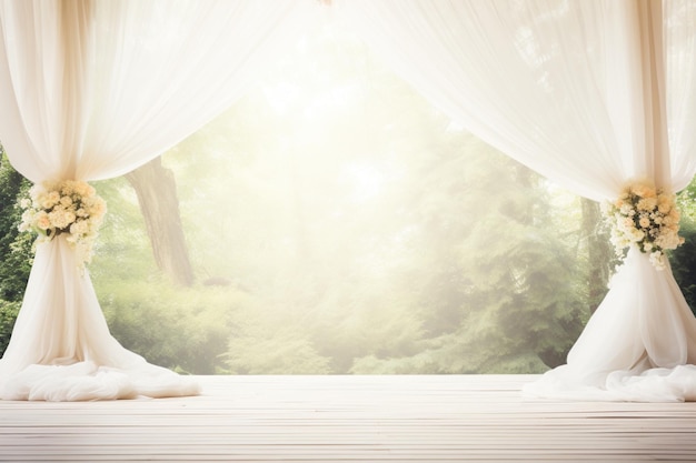 Wedding arch with flowers