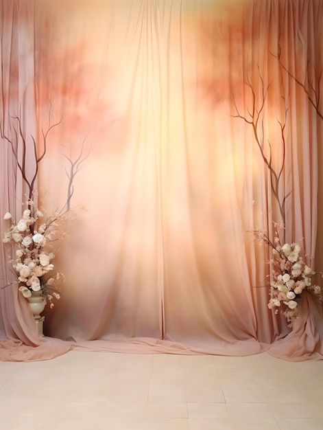 Wedding backdrop background illustration design couple in love marriage bride