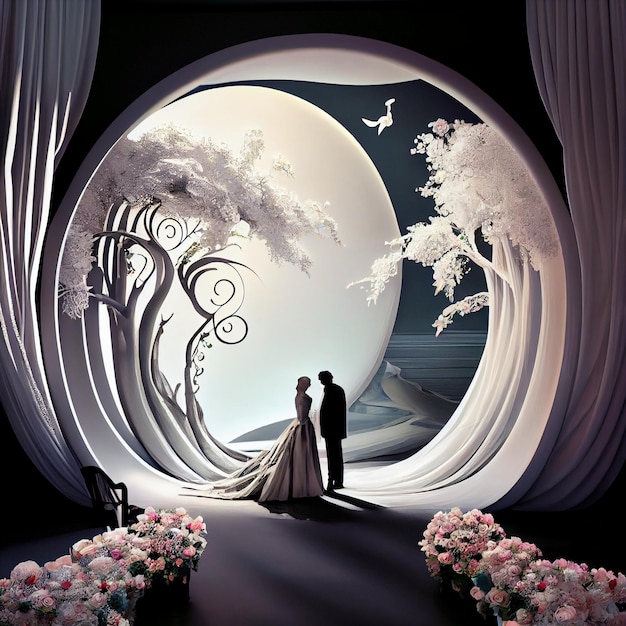 Photo wedding backdrop wallpaper