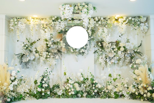 Wedding backdrop wedding flower decoration rose wall colorful background fresh rose bunch of flower