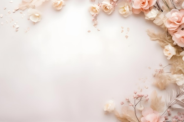 Wedding background with copy space elegant style wedding style isolated in soft pastel color