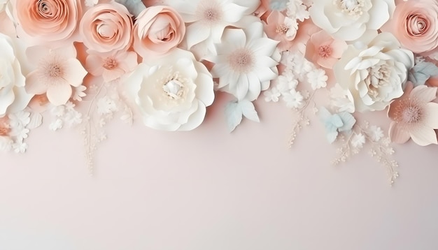 Wedding background with copy space elegant style wedding style isolated in soft pastel color