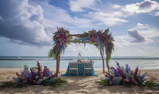 꿈의 리비에라 칸쿤 해변에서의 결혼식