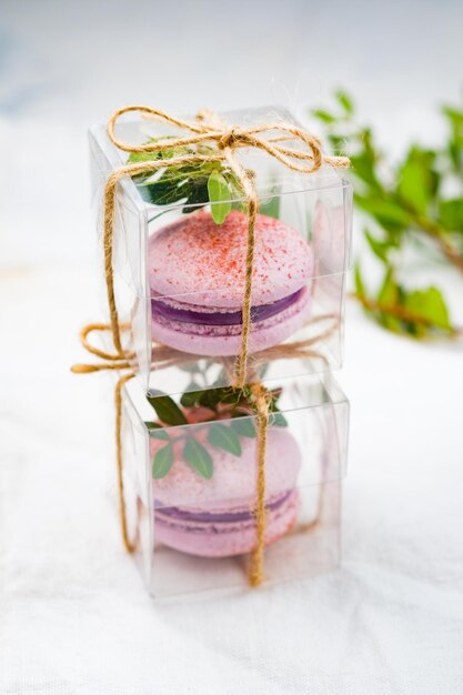 Wedding bonbonnieres with macaron Gift for a wedding guest