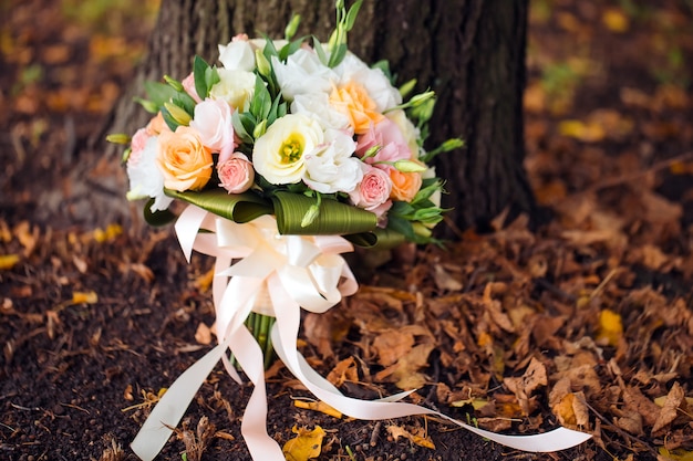 Wedding bouquet close-up.