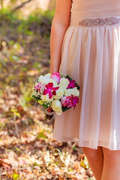 Wedding bouquet colorful bridal