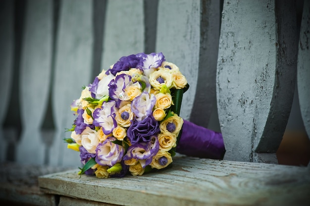 Wedding bouquet of different flowers