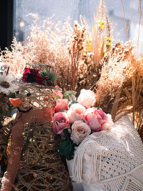 wedding bouquet of dried flowers