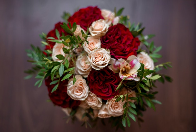 Wedding bouquet of roses