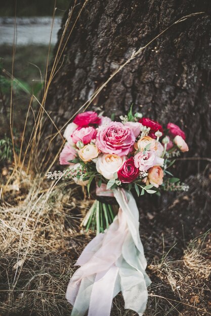 Wedding bouquet in rustic style