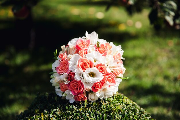 Wedding bouquet with roses