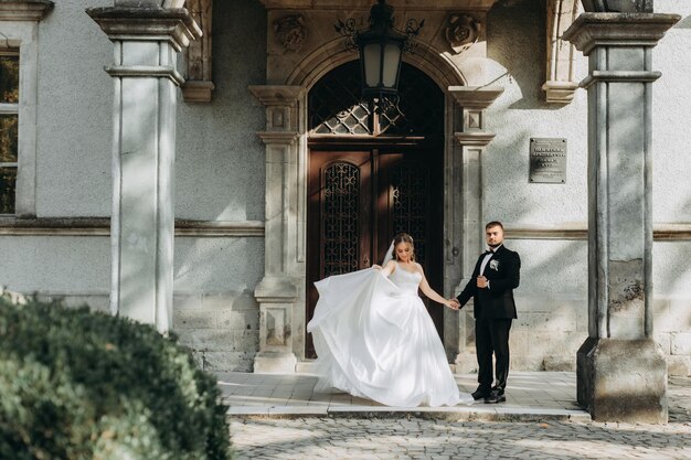 Photo wedding, bride and groom together