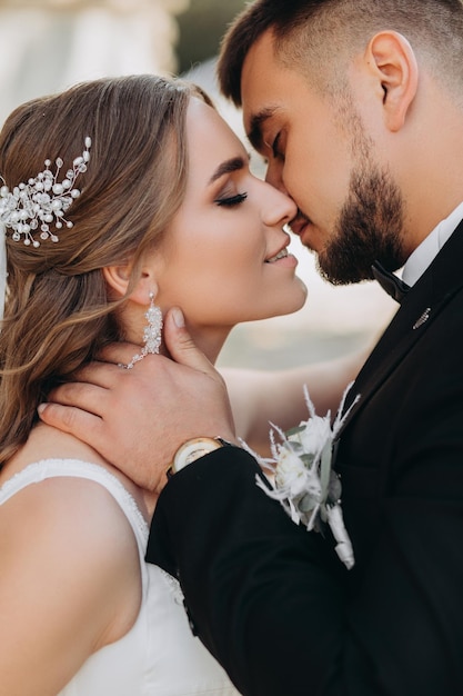 wedding, bride and groom together