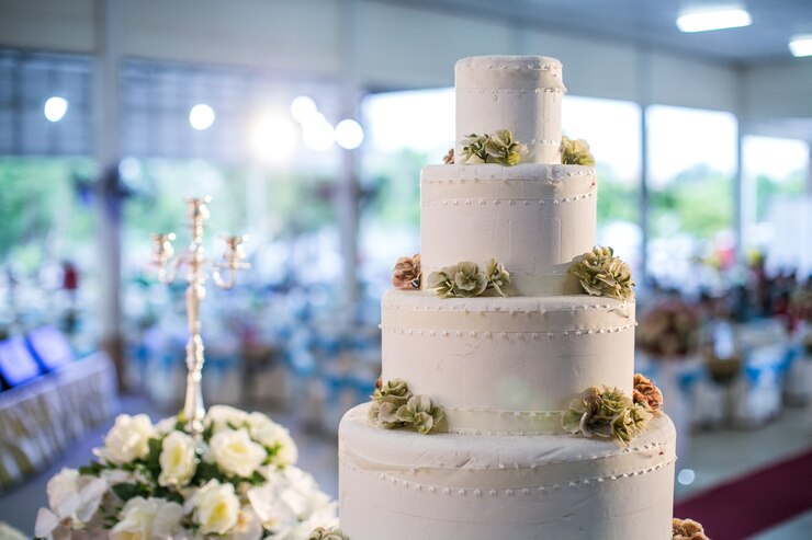 結婚式のウェディングケーキ