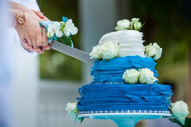 Photo wedding cake
