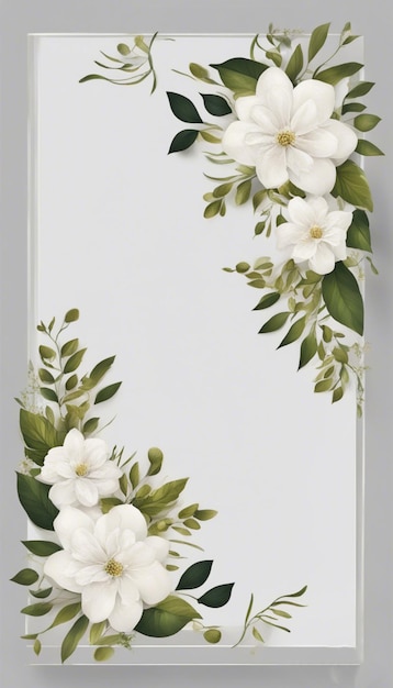ウェディングカードの花のデザイン