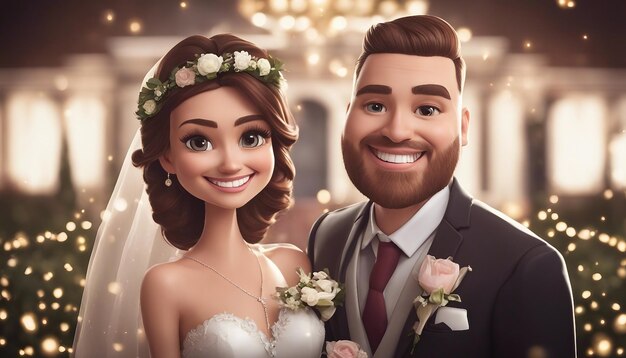 wedding caricature