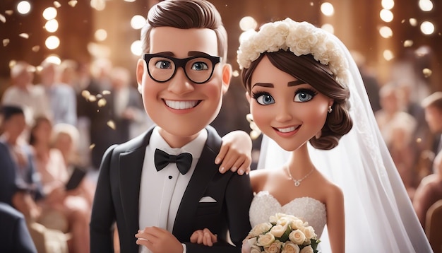 wedding caricature