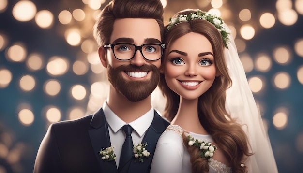 wedding caricature