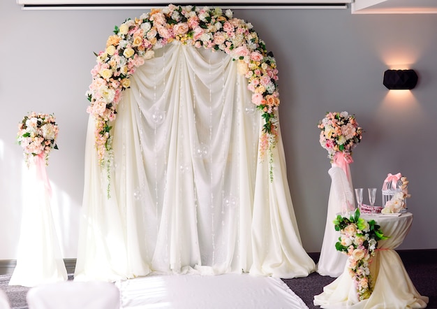 Wedding ceremony arch.