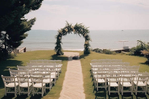 Wedding ceremony in the beach seashor