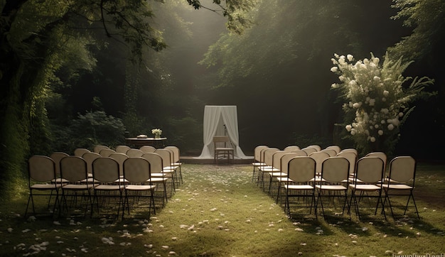 Photo wedding ceremony in the forest