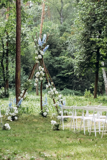 Wedding ceremony in nature