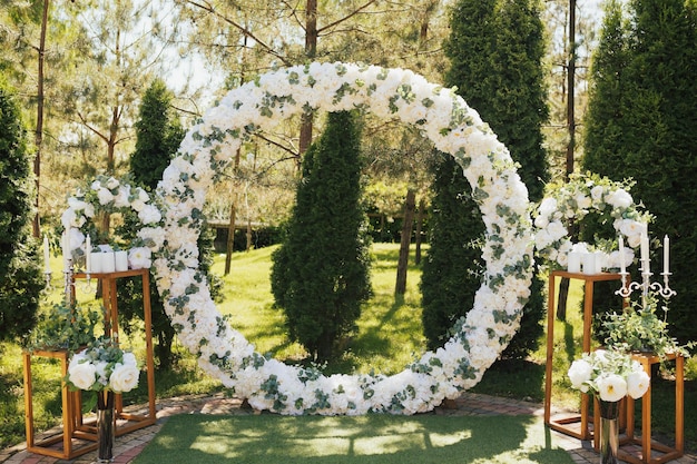 Wedding ceremony in the park