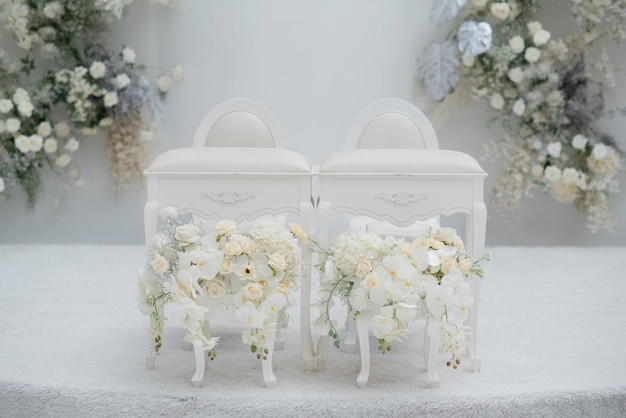 Wedding chair for bride and groom love couple