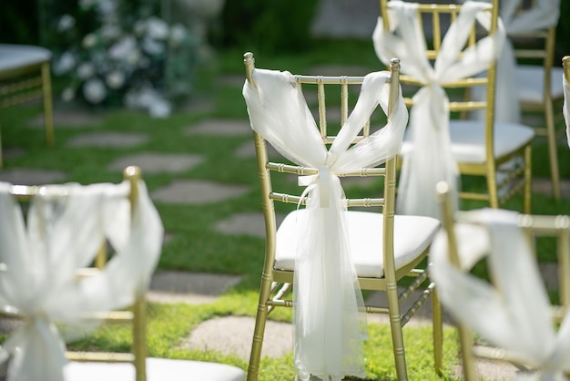 Photo wedding chair decoration event chair