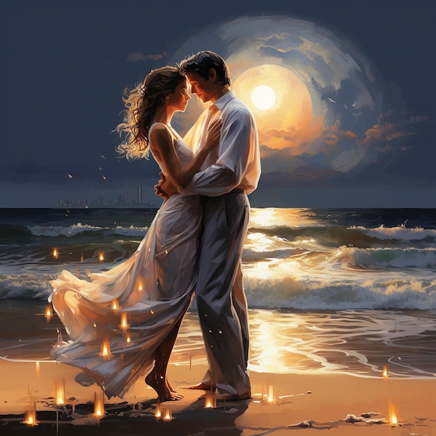 wedding clipart on the beach