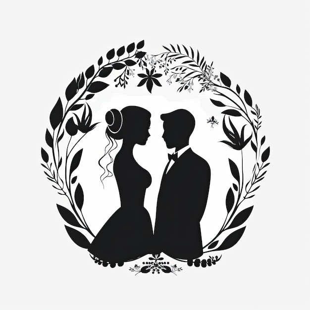 Фото Влюбленная супружеская пара векторная иллюстрация в плоском стиле