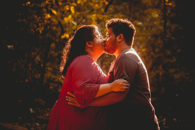 Wedding couple in nature