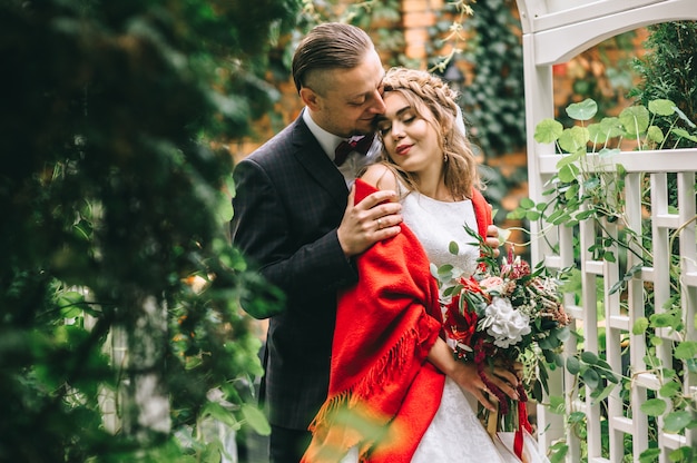 Wedding couple in wedding day