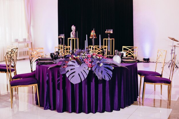 Wedding decor veri peri decorated in trendy color of the year  Very Peri