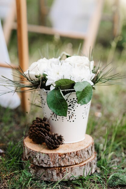 Wedding decor with natural elements