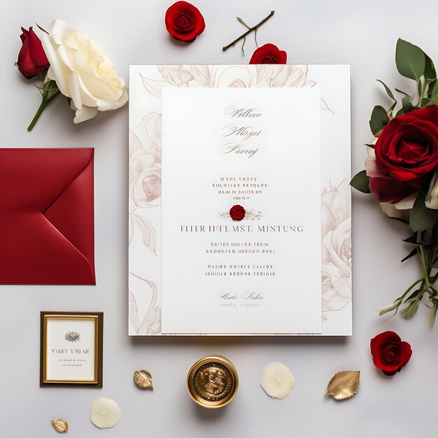 Photo wedding decorations mockup make your more splendid luxury and sweet