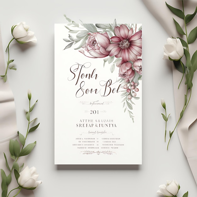 Photo wedding decorations mockup make your more splendid luxury and sweet