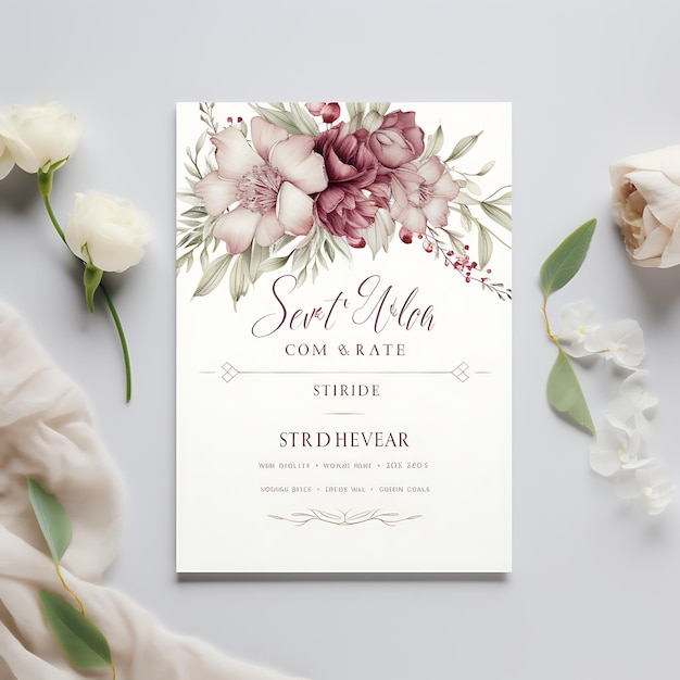 Photo wedding decorations mockup make your more splendid luxury and sweet