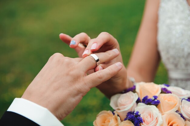 Wedding details - wedding rings as symbol of happiness