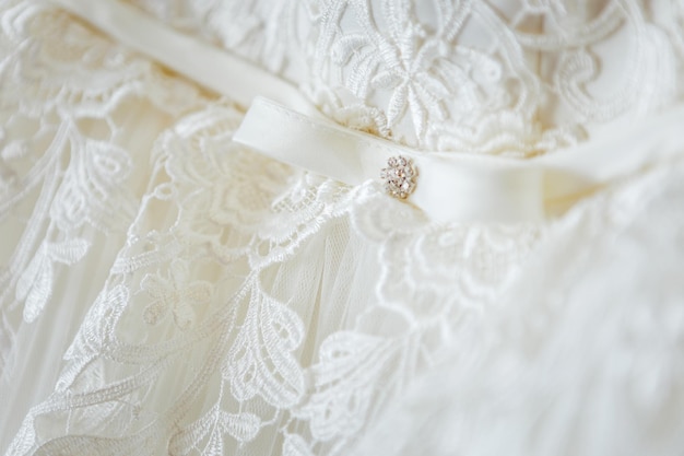 Photo wedding dress close up