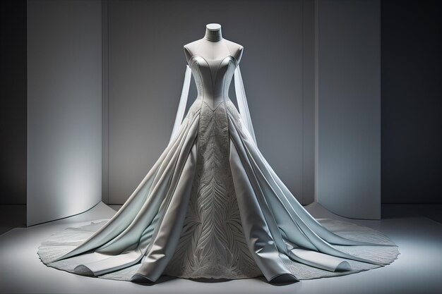 Свадебное платье на манекене ai generative
