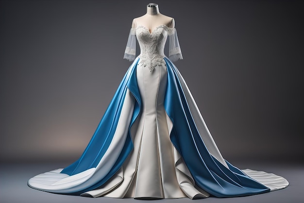 Wedding dress on a mannequin ai generative