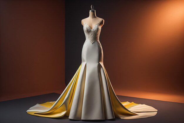 Wedding dress on a mannequin ai generative